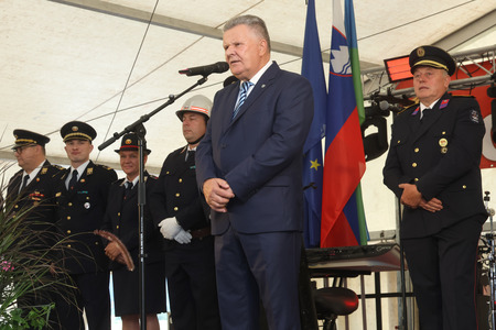 Predaja gasilskega vozila  GVGP-1 PGD Grahovo 22 Foto Ljubo Vukelič